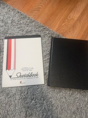 NWT Canson Hard Cover Sketch Book & Fay Paper Sketch Pad Bundle Set Art Supplies